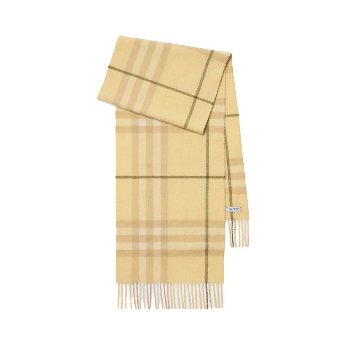 8112710 (W) Burberry Check Cashmere Muffler Buff