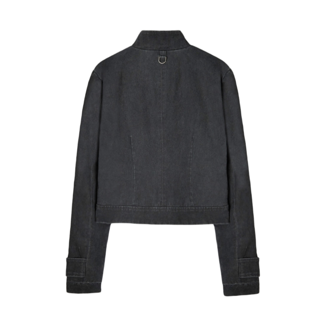 (W) 마뗑킴 워시드 슬림 바이커 점퍼 차콜((W) Matin Kim Washed Slim Biker Jumper Charcoal) - 2