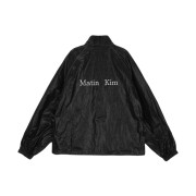 (W) Matin Kim Matin Kim Logo Coating Jumper Black