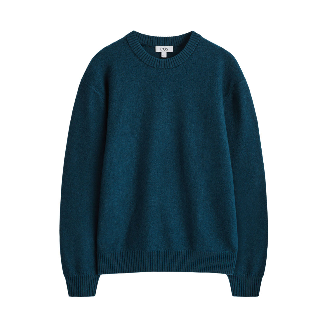 코스 보일드 울 크루넥 스웨터 다크 터쿼이즈(COS Boiled Wool Crewneck Sweater Dark Turquoise) - 1