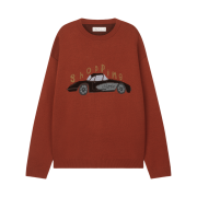 noun Shopping Car Knit Red
