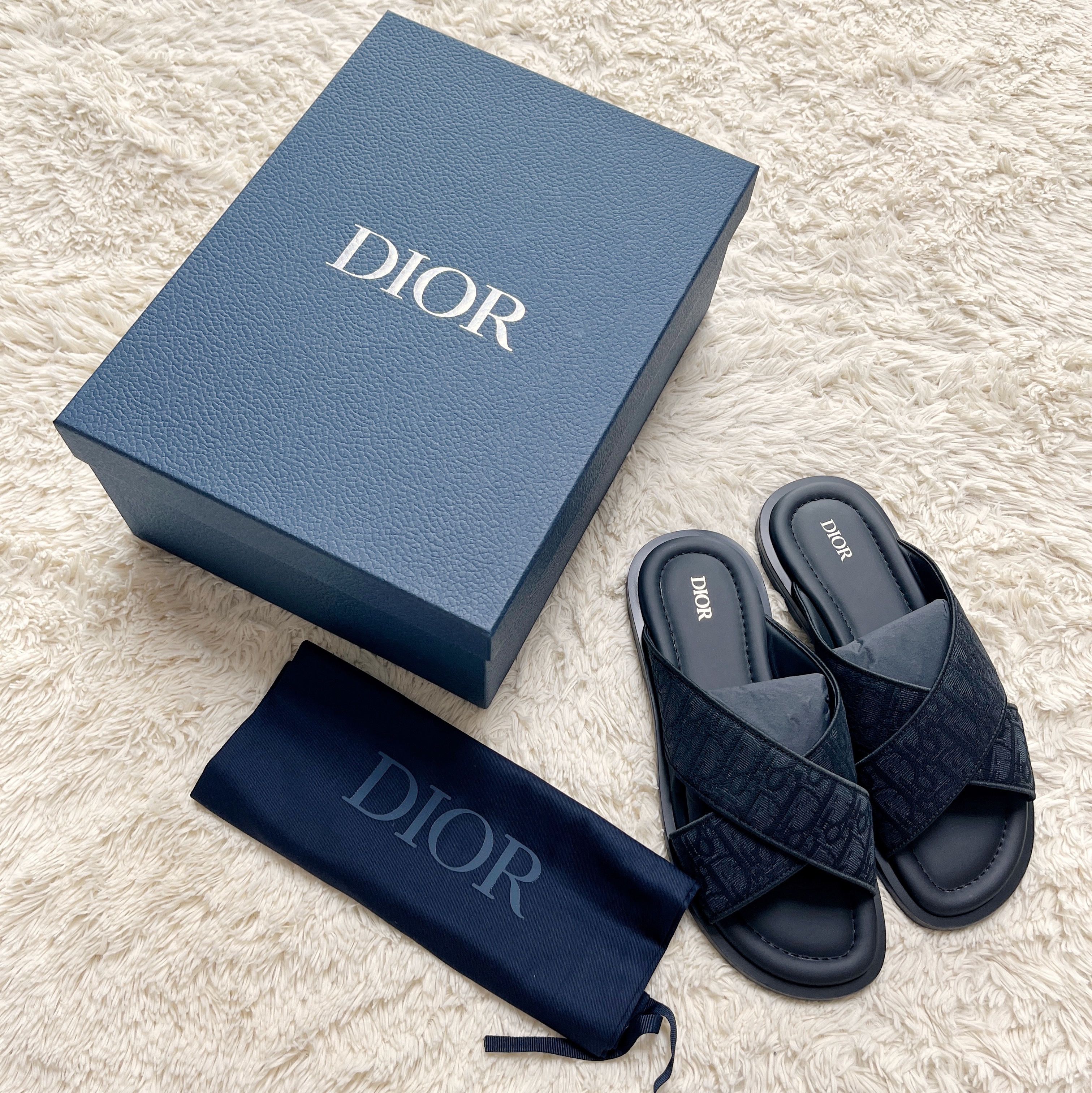 Dior Alias Sandal Black Dior Oblique Jacquard 착용 스타일