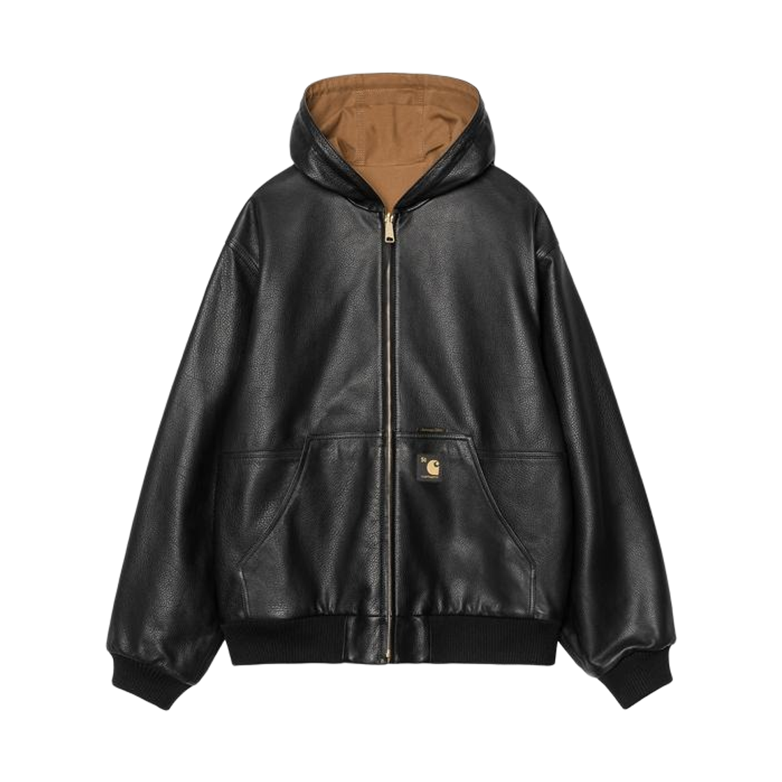 칼하트 WIP OG 액티브 레더 자켓 50주년 에디션 블랙 해밀턴 브라운(Carhartt WIP OG Active Leather Jacket 50th Anniversary Edition Black Hamilton Brown)