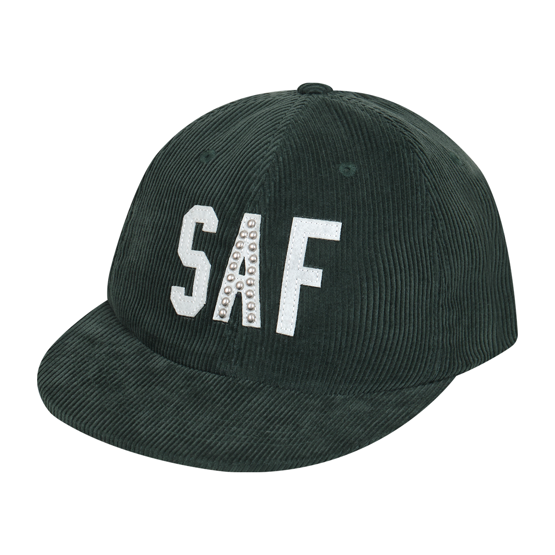 P0000BPA Safarispot Corduroy Stud Cap Green