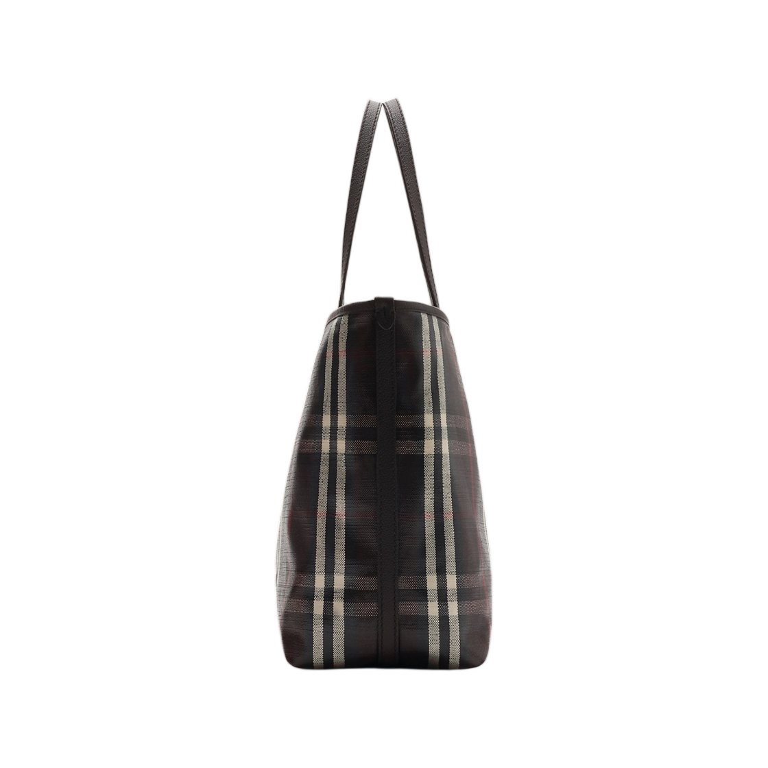 (W) 버버리 미디움 하이랜드 토트 마호가니 레드((W) Burberry Medium Highlands Tote Mahogany Red) - 2