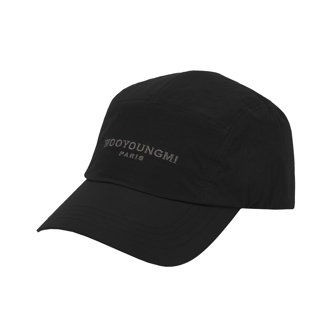 W253AC56933B Wooyoungmi Logo Camp Cap Black - 25FW