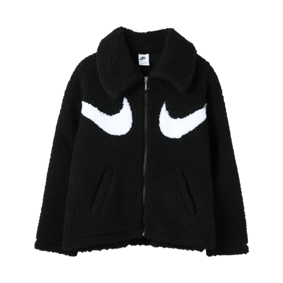 DV7074-010 (W) Nike NSW Swoosh Full Zip Jacket Black White - Asia