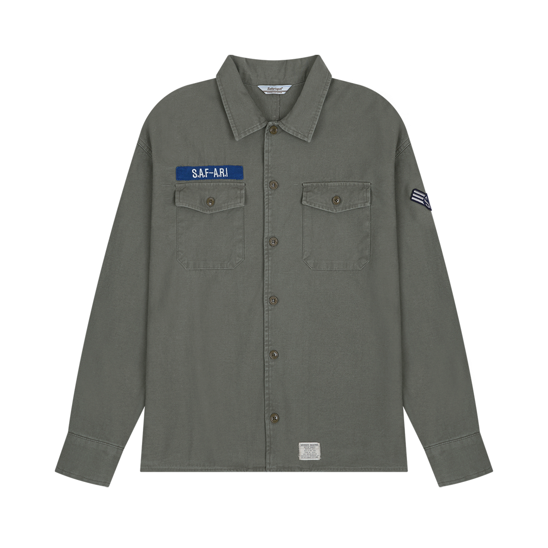 사파리스팟 아미 밀리터리 패치 셔츠 카키