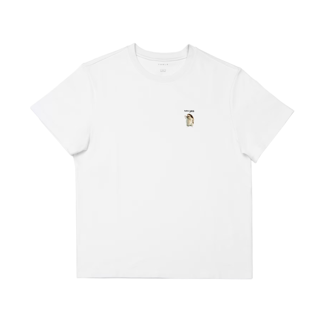 테슬라 하하 예스 티셔츠 화이트(Tesla Haha Yes T-Shirt White)