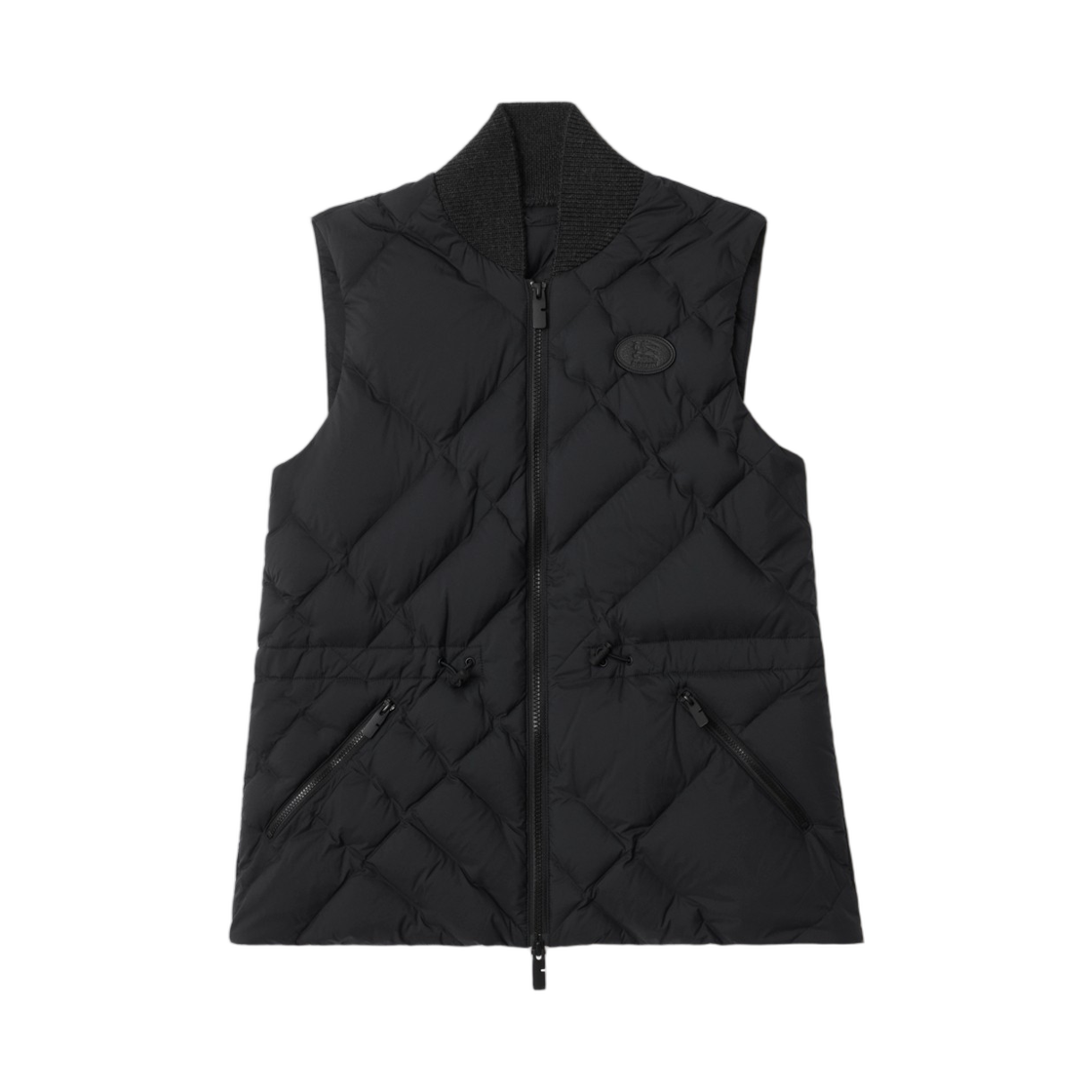 8121369 (W) Burberry Check Stitch Nylon Gilet Black