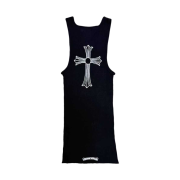 Chrome Hearts Cross T-Bar Logo Tank Top Black