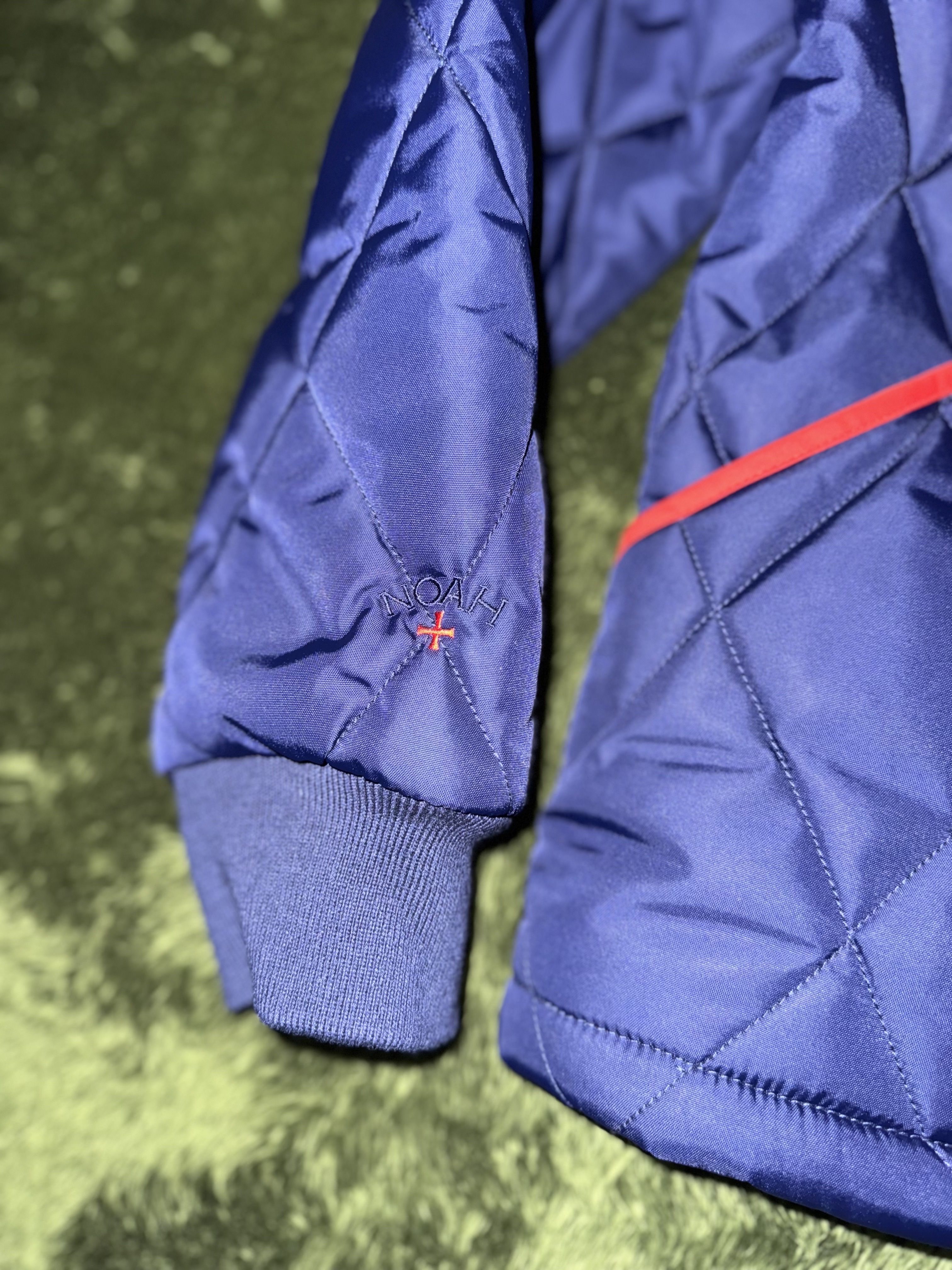 Puma x Noah Quilted Jacket Navy 착용 스타일 - 6