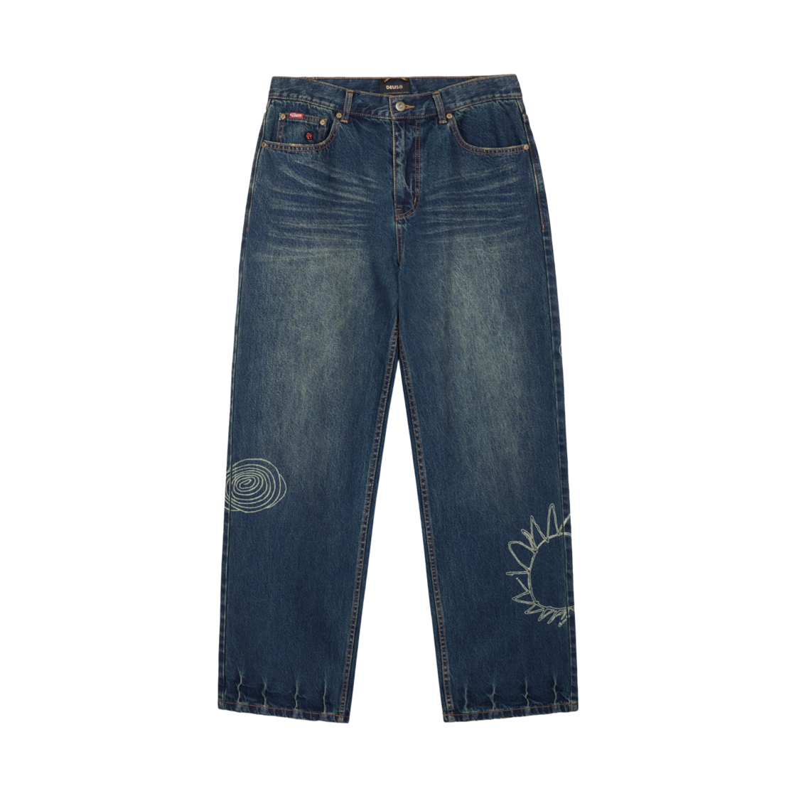 데우스 엑스 마키나 그래픽 워시드 진 다크 인디고(Deus Ex Machina Graphic Washed Jean Dark Indigo)