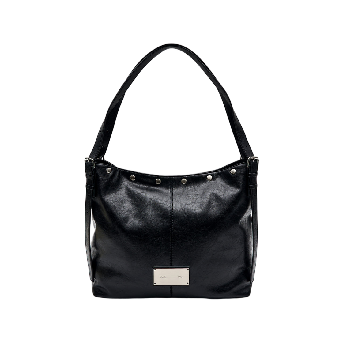 마뗑킴 마뗑 스터드 포인트 라지 숄더백 블랙