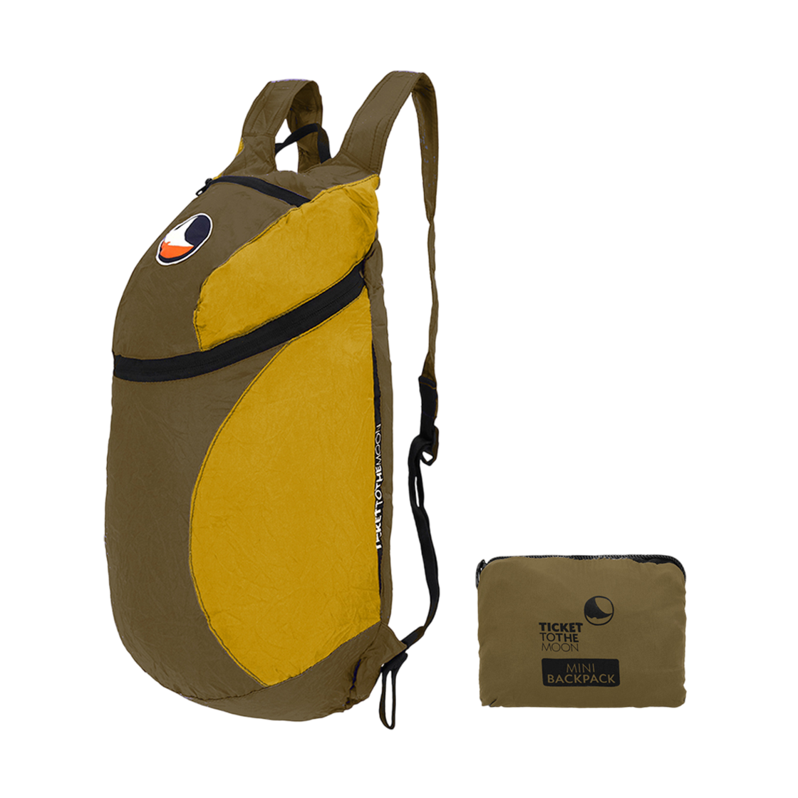 TMMBP0837 Ticket To The Moon Mini Backpack 15L Brown Dark Yellow
