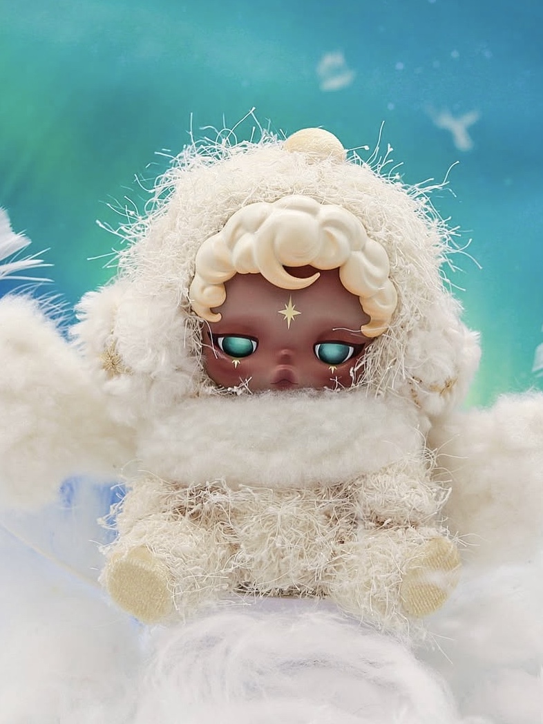 Pop Mart Skullpanda You Found Me ! Series Plush Doll Pendant Sandman (Opened Case) 착용 스타일