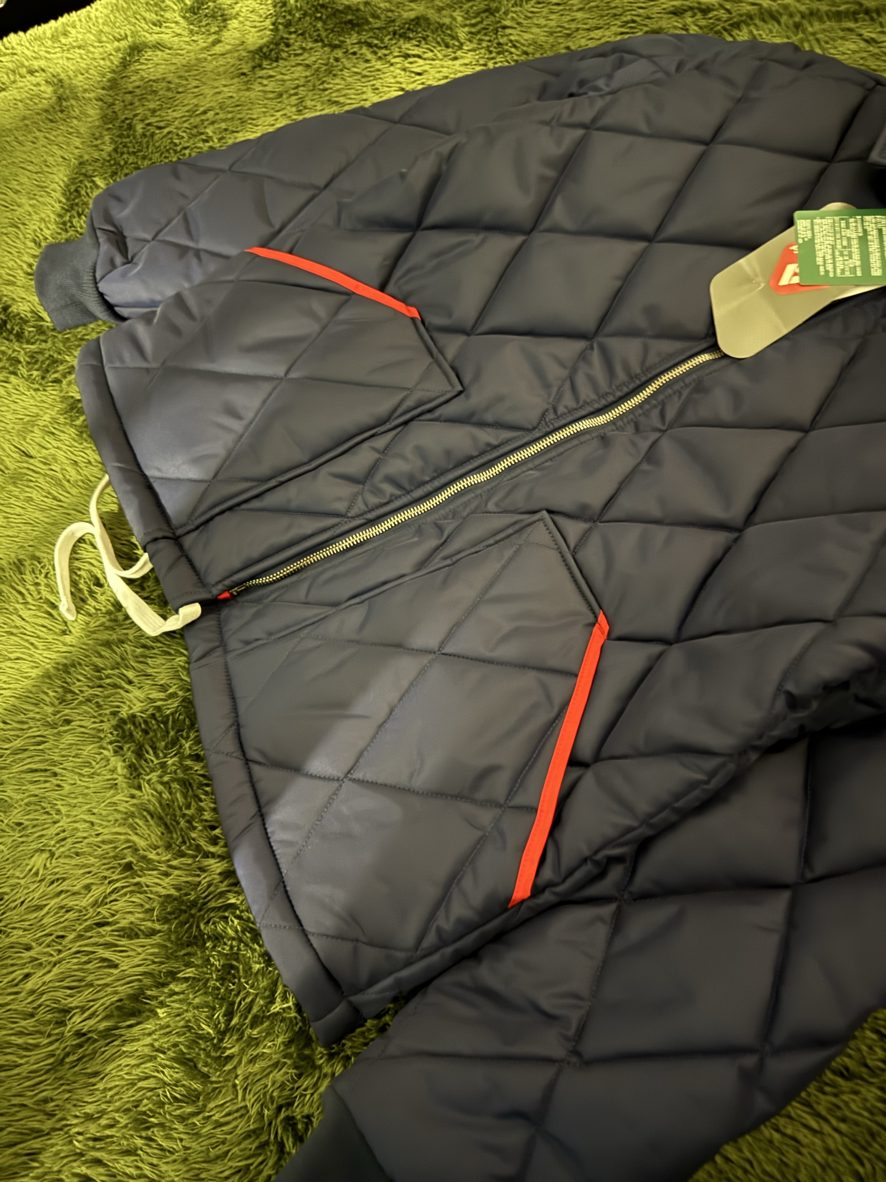 Puma x Noah Quilted Jacket Navy 착용 스타일 - 4