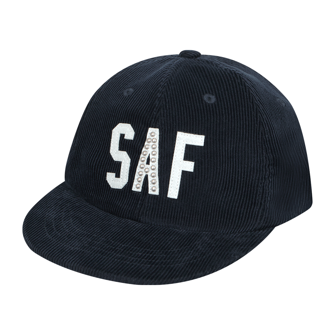 P0000BPA Safarispot Corduroy Stud Cap Navy