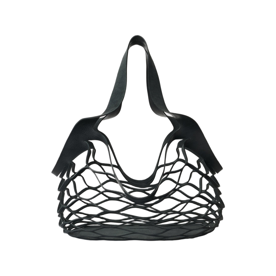 A4258MSB Our Legacy Media Cut Bag Shifting Ink Gritty Bull Hide