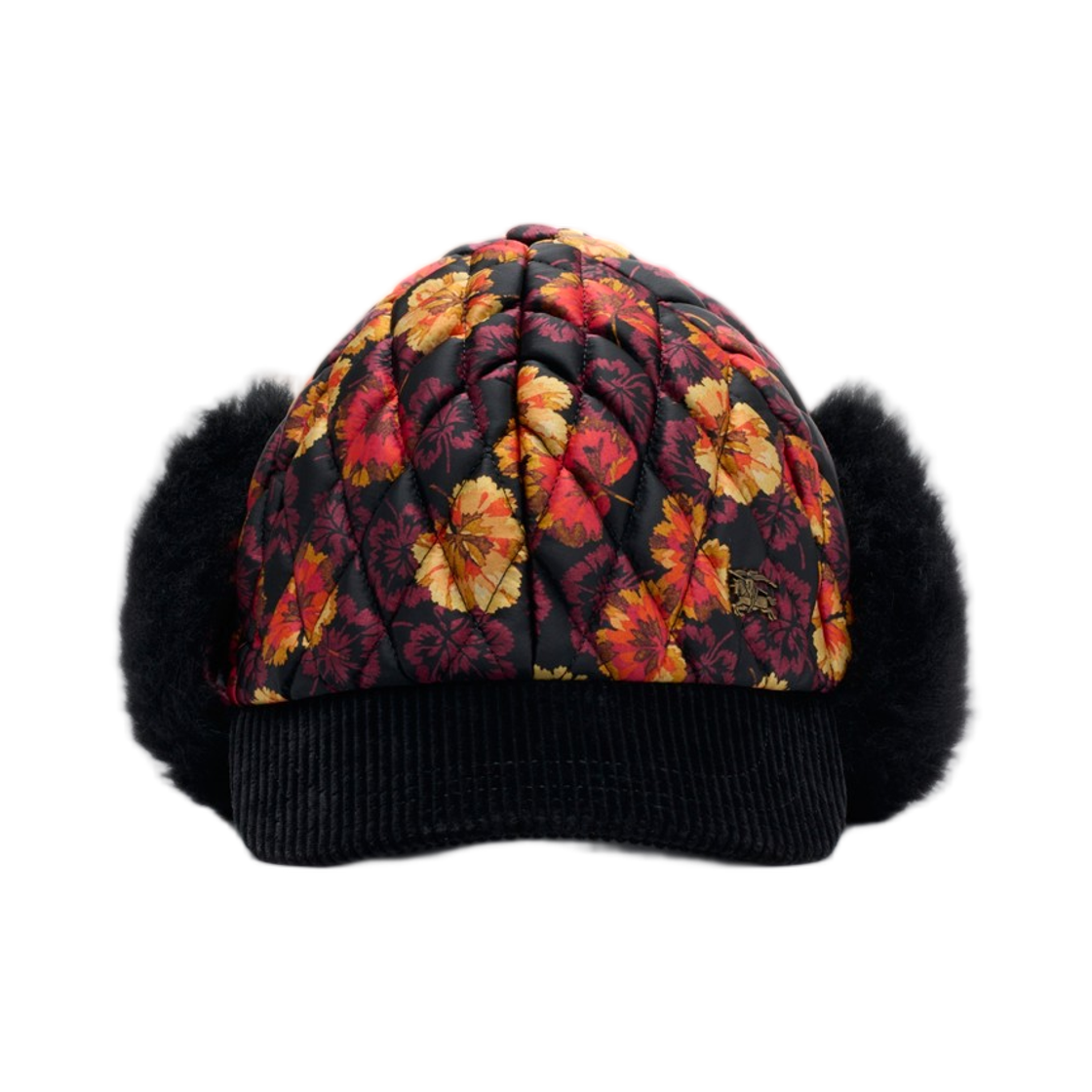 (W) 버버리 제라늄 리프 나일론 트래퍼 캡 포피 레드((W) Burberry Geranium Leaf Nylon Trapper Cap Poppy Red) - 1