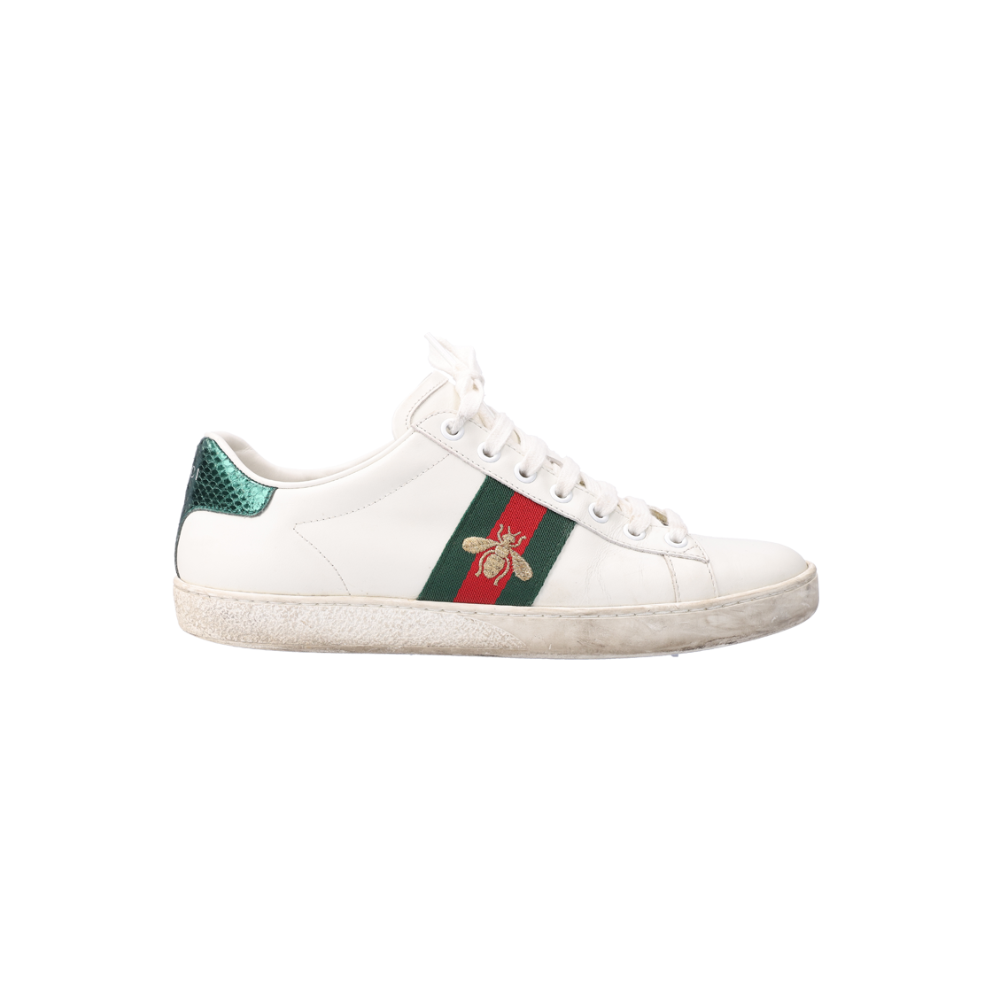 ITB82HUAFMCC Gucci Ace Bee Embroidered Sneakers 37.5