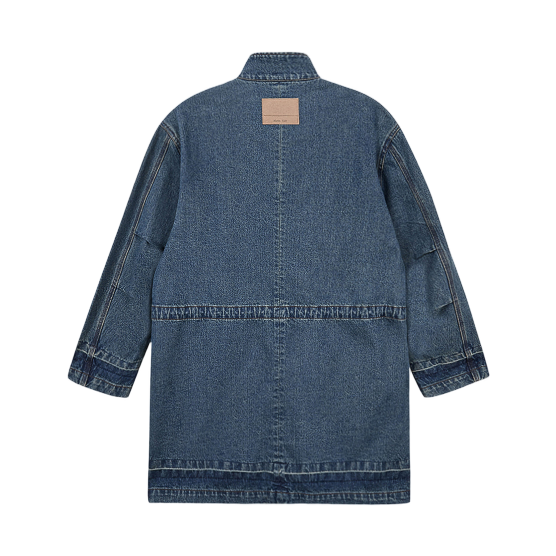 (W) 마뗑킴 포켓 포인트 미디 데님 점퍼 블루((W) Matin Kim Pocket Point Midi Denim Jumper Blue) - 2