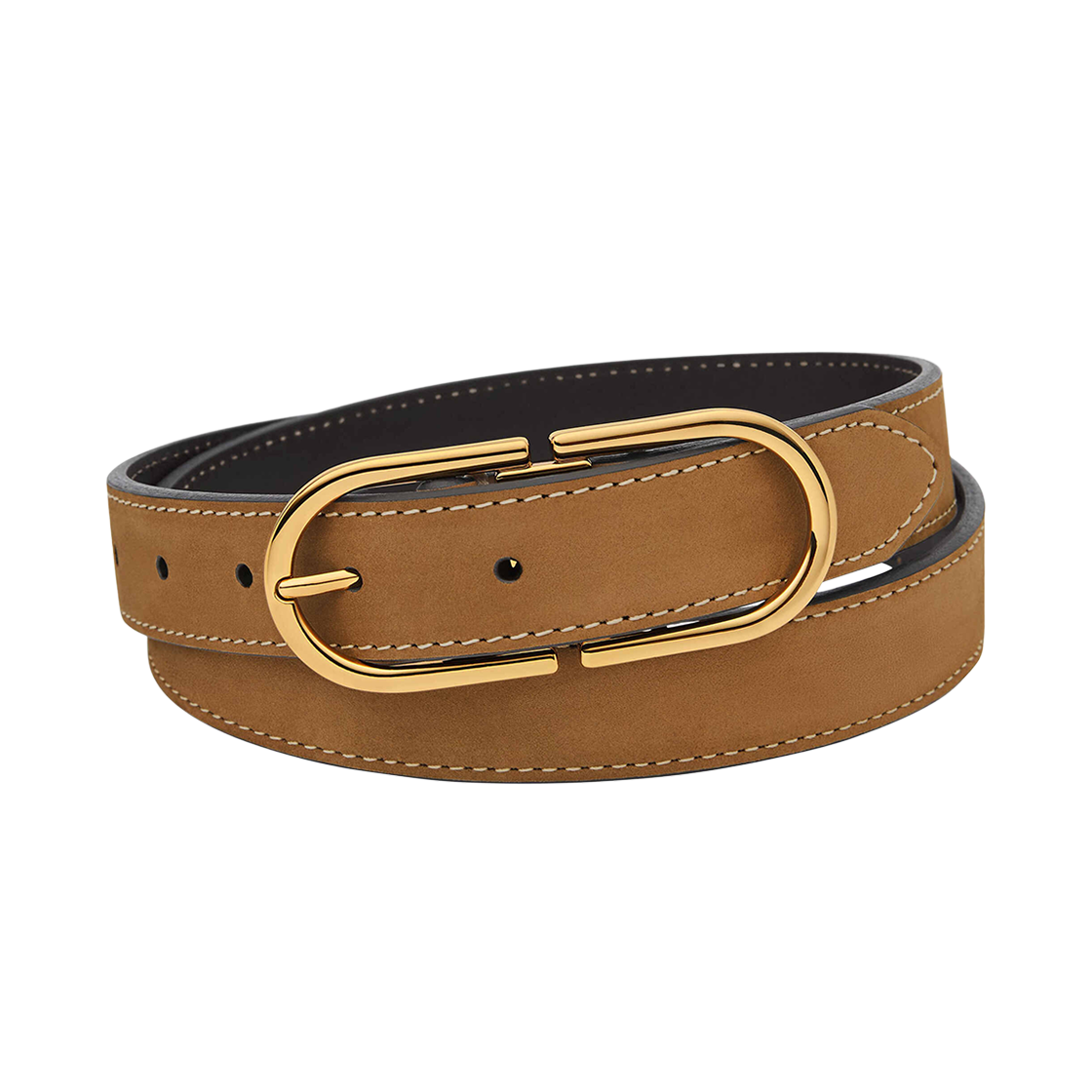 파슬 더블 D-링크 벨트 카멜(Fossil Double D-Link Belt Camel)