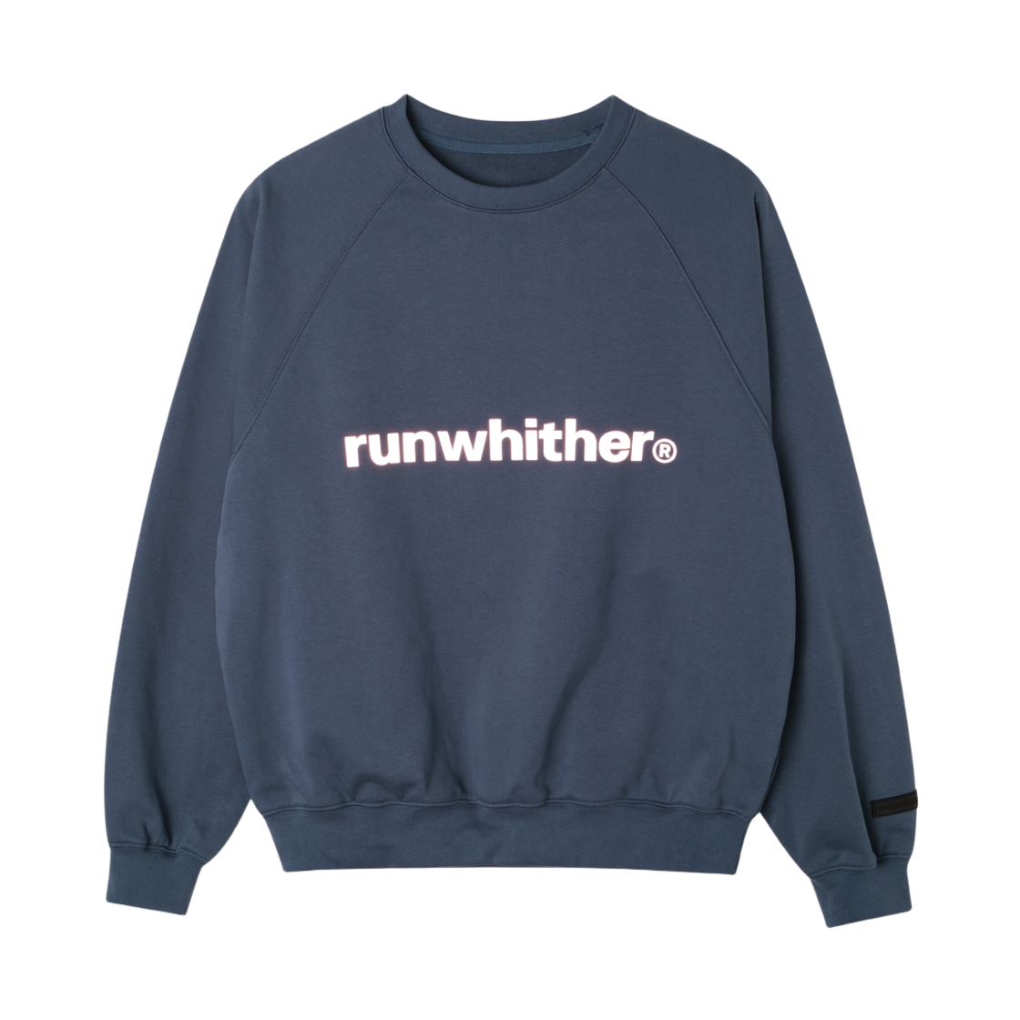 런위더 크루넥 스웻 셔츠 블루