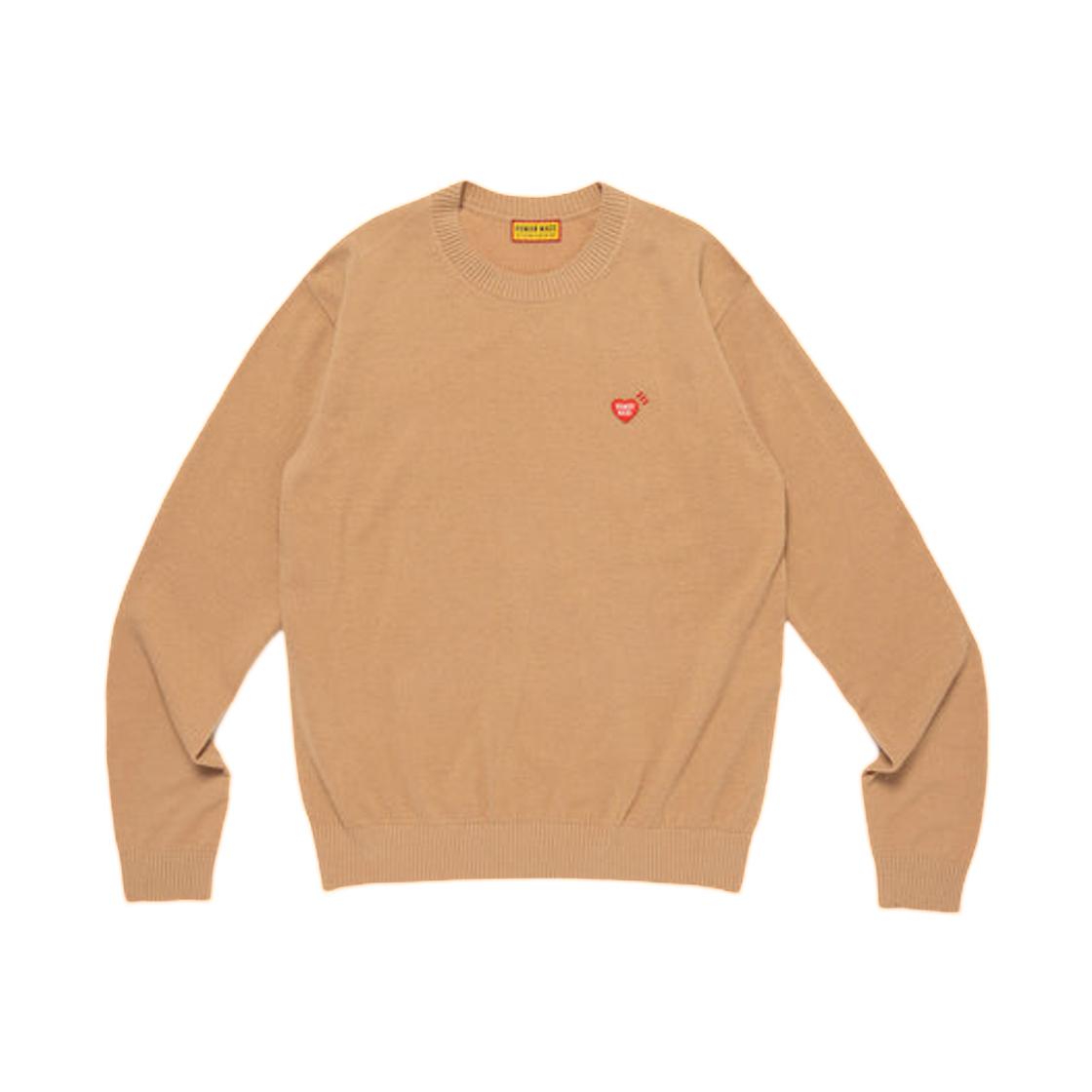 HM30CS034 Human Made Heart Badge Knit Sweater Beige