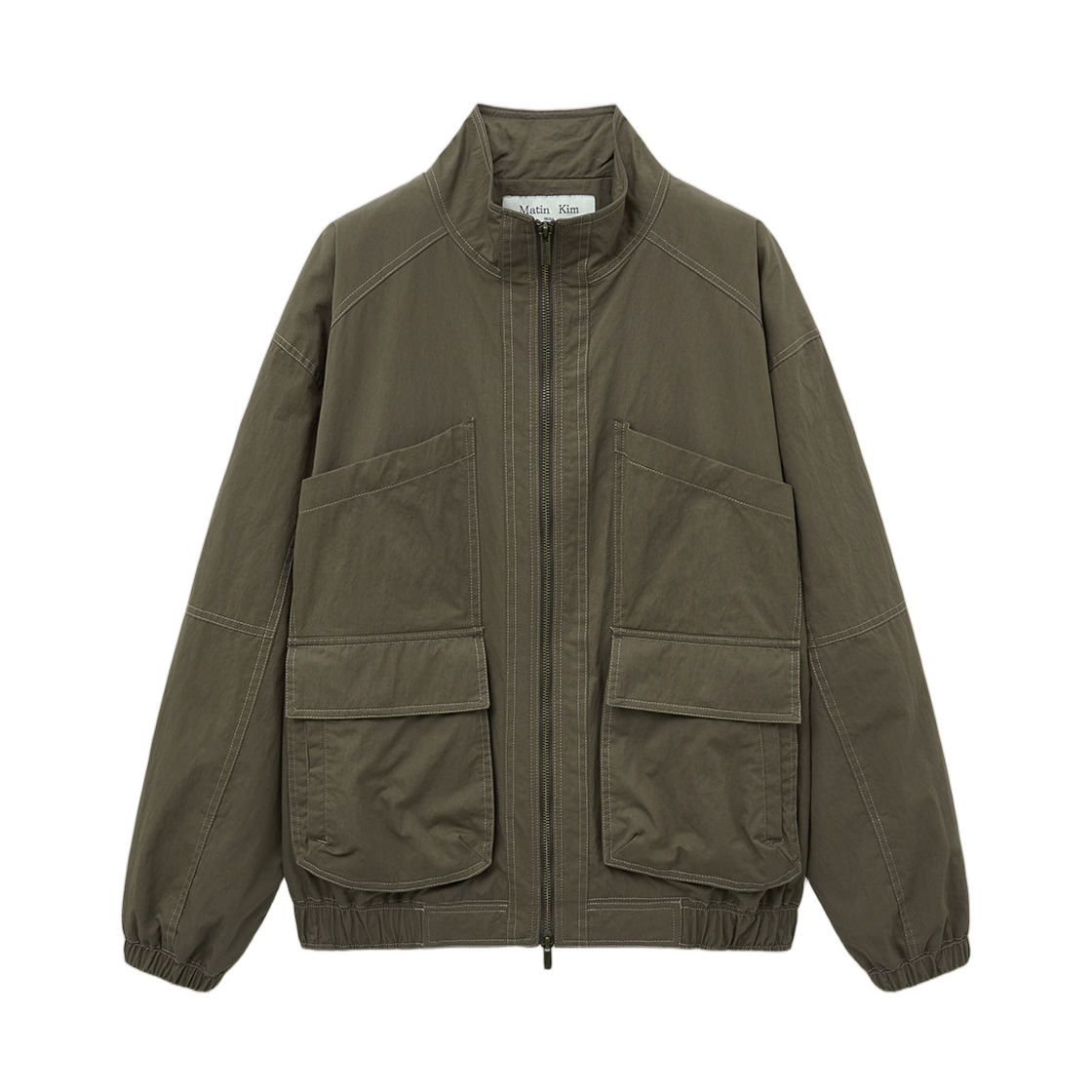 (W) 마뗑킴 유틸리티 봄버 점퍼 카키 브라운((W) Matin Kim Utility Bomber Jumper Khaki Brown) - 1