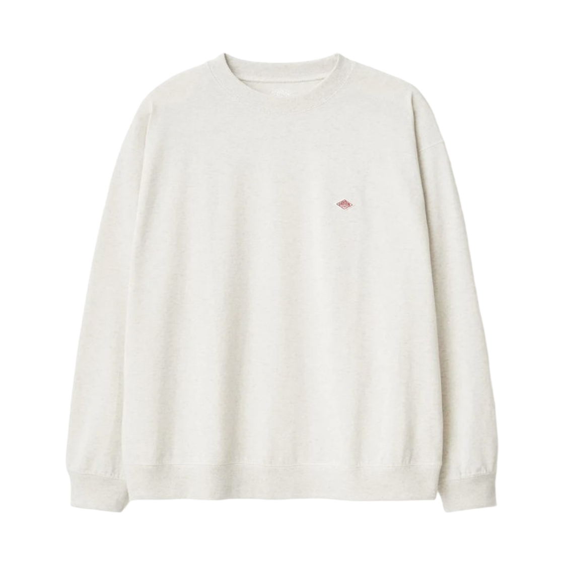 DT-C0204 Danton Sweat Long Sleeve T-Shirt Heather Ivory