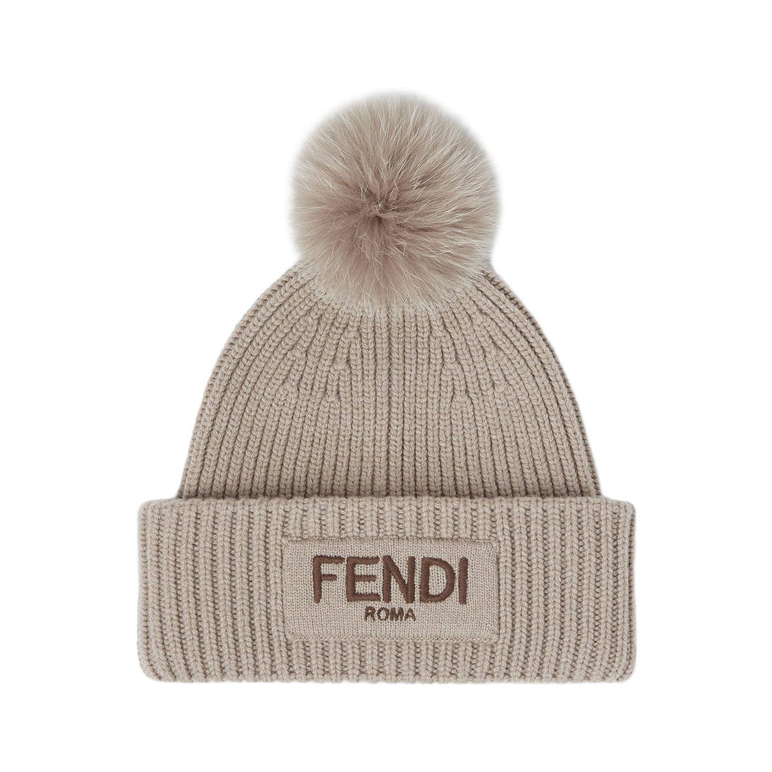 FXQ848AYKOF0QD3 (W) Fendi Wool Beanie Dove Grey