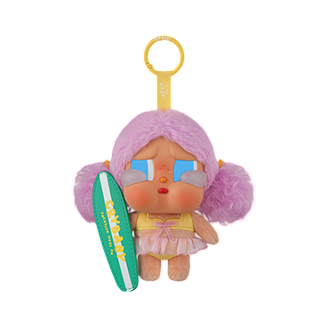 팝마트 크라이베이비 휴가 일기 시리즈 바이닐 플러시 펜던트 함께 서핑해요 (개봉 박스)(Pop Mart Crybaby Vacation Mode On Series Vinyl Plush Pendant Let's Surf (Opened Case))