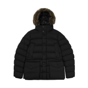 Moncler Clunye Hooded Mid Length Down Jacket Black - 25FW