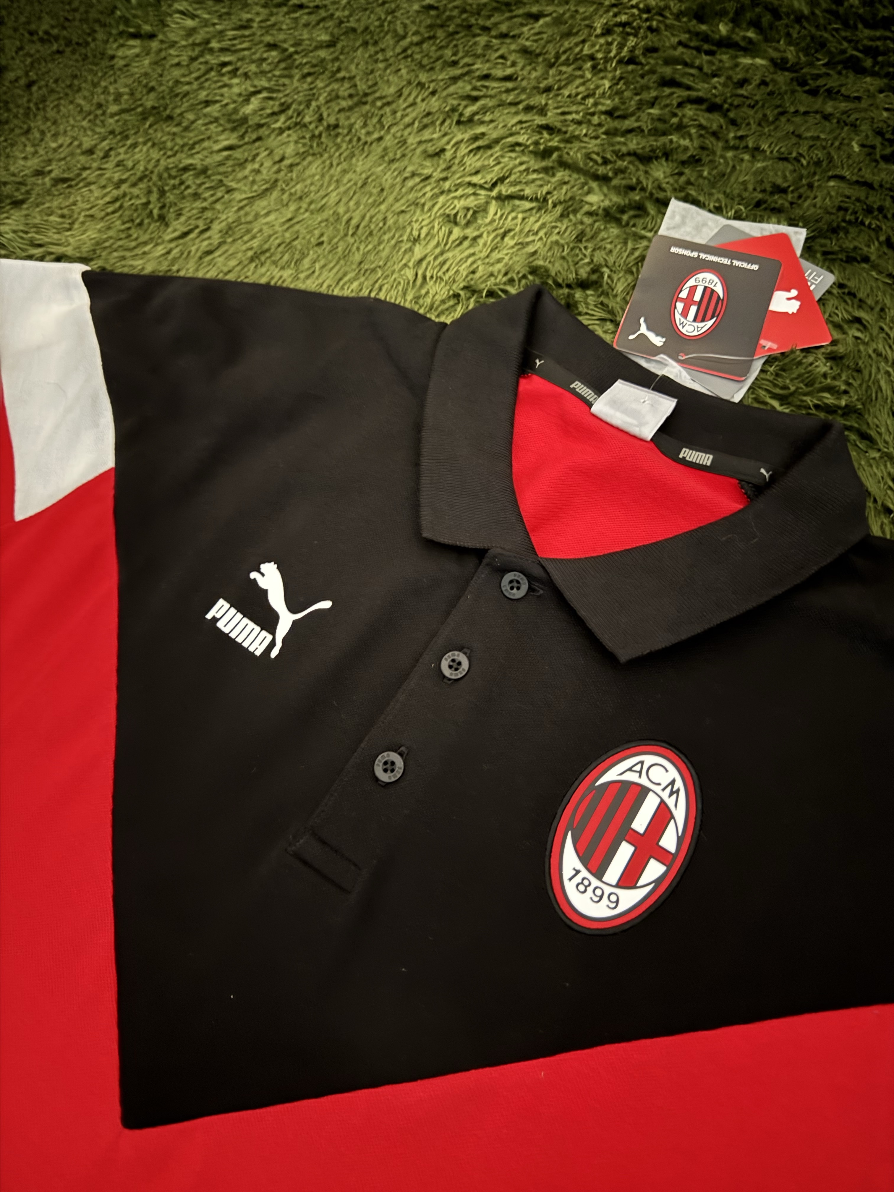 Puma AC Milan Iconic Polo Red (Non Marking Ver.) 착용 스타일 - 2