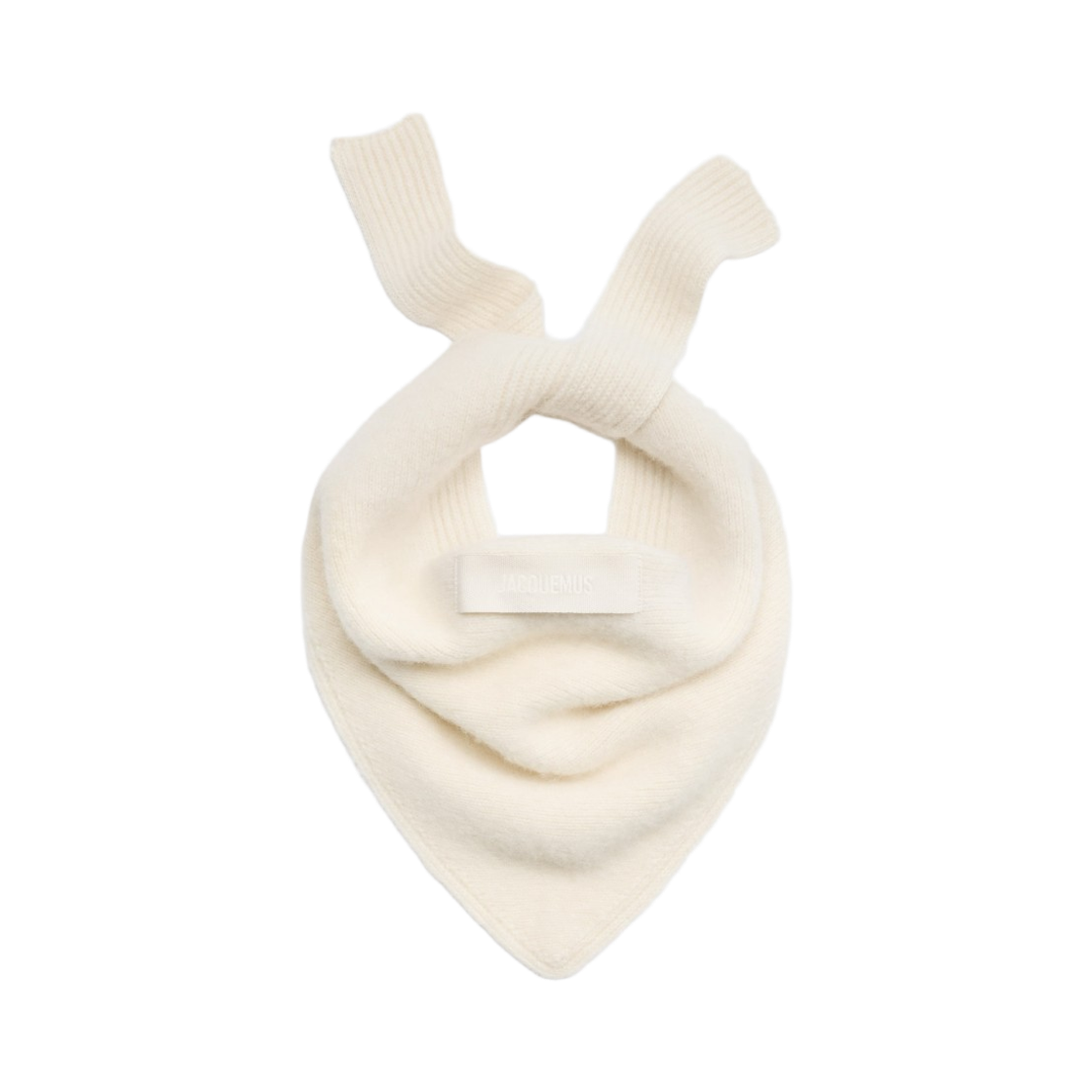 ACU00669AK0-0227-110 Jacquemus Grosgrain Logo Scarf Off White