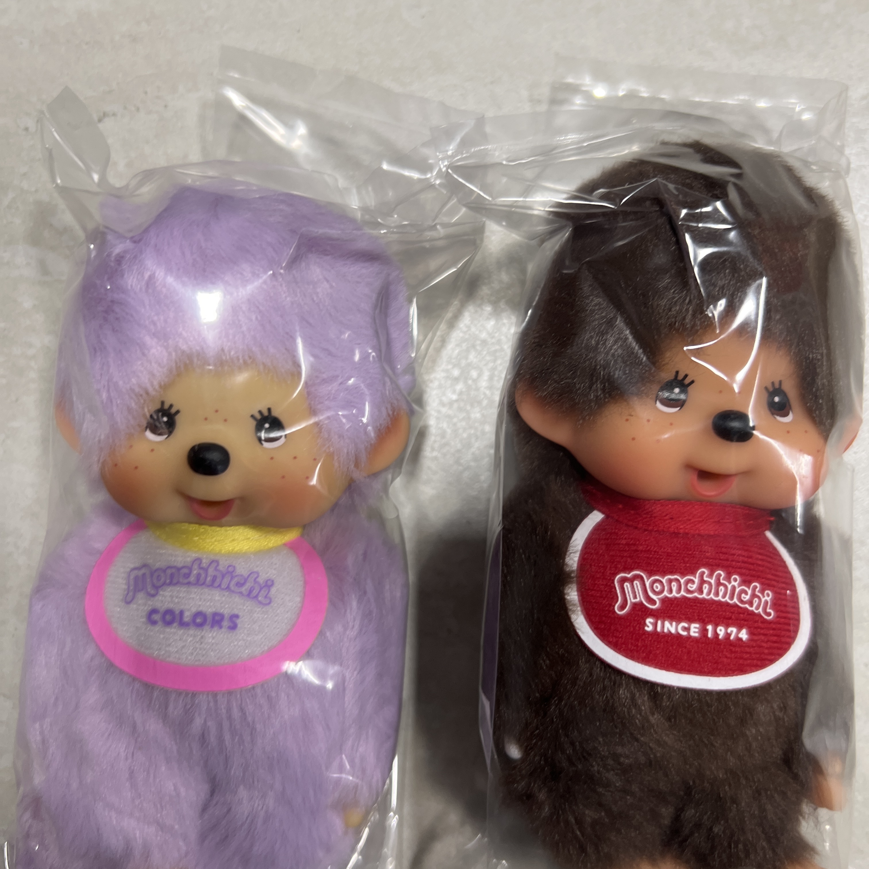 Monchhichi COLORS Keychain Purple, Monchhichi SS Keychain Boy 착용 스타일