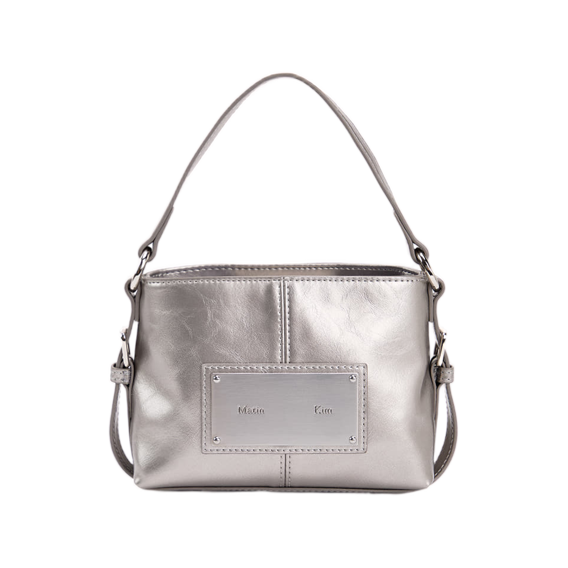MK2577BG019MDS Matin Kim Handle Mini Cross Bag Dark Silver