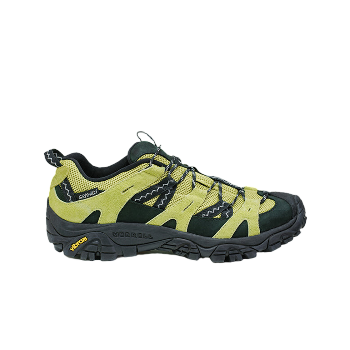머렐 x 그라미치 모압 2 사이렌 하이킹 슈즈 다크 시트론(Merrell x Gramicci Moab 2 Siren Hiking Shoes Dark Citron)