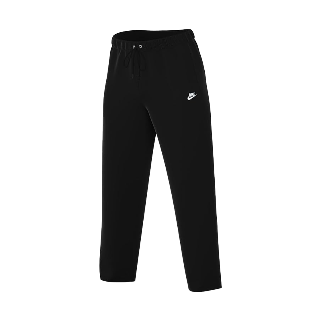 HQ4423-010 Nike Club French Terry Open-Hem Pants Black White - Asia