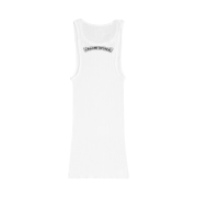 Chrome Hearts Scroll Logo Tank Top White