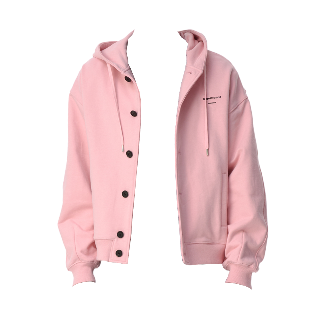 BO42FYHD0404PK Ader Error Significant Tag Hoodie Jacket 01 Pink