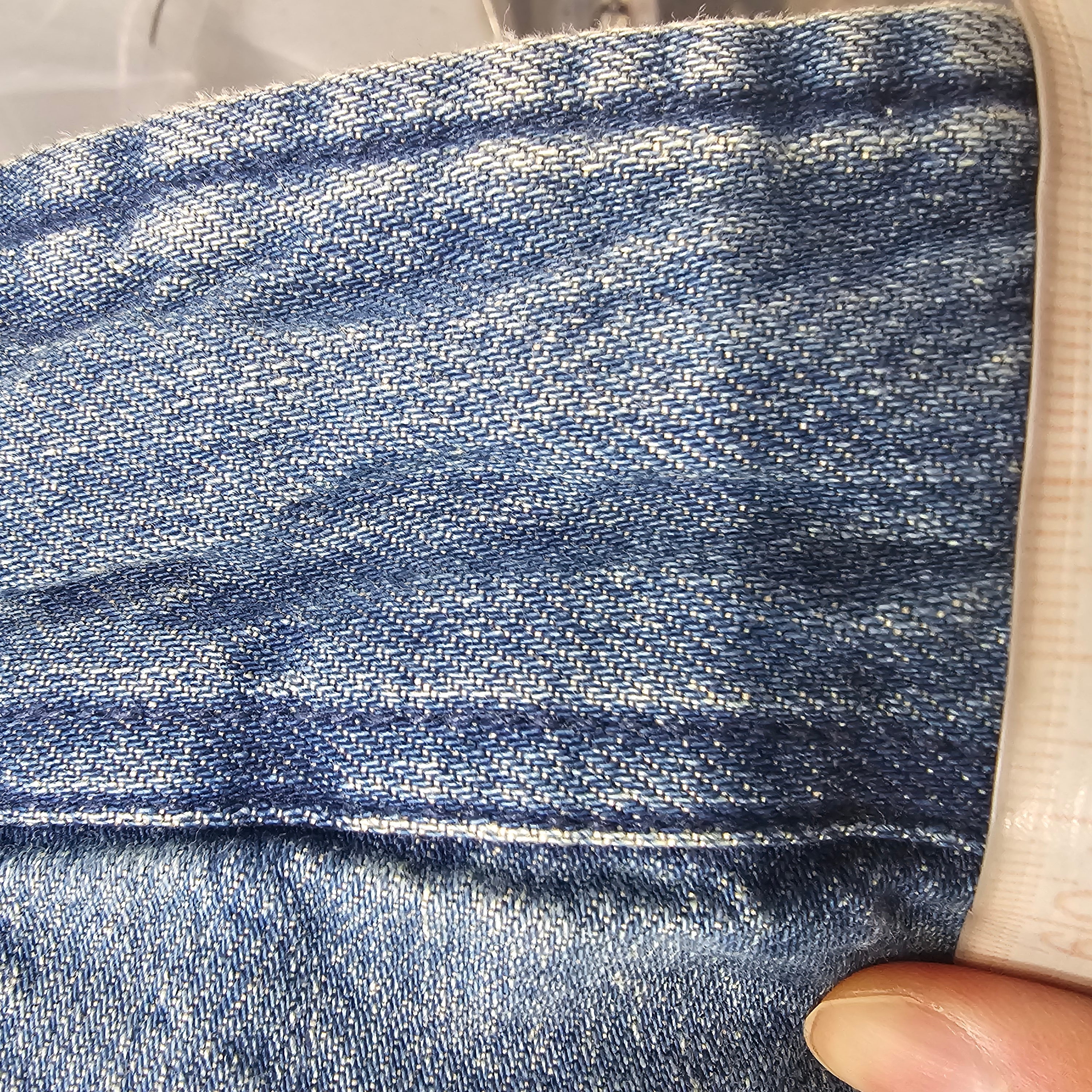 Supreme Shearling Lined Denim Work Shirt Washed Indigo - 25FW 착용 스타일 - 2