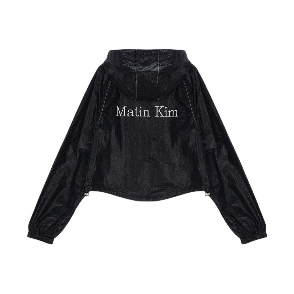 MK2500JP039VBB (W) Matin Kim Matin Crop Hoody Coating Jumper Black
