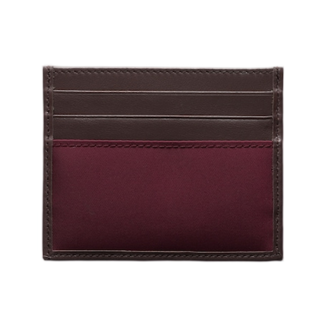 프라다 리나일론 앤 레더 카드 홀더 버건디(Prada Re-Nylon And Leather Card Holder Burgundy) - 2