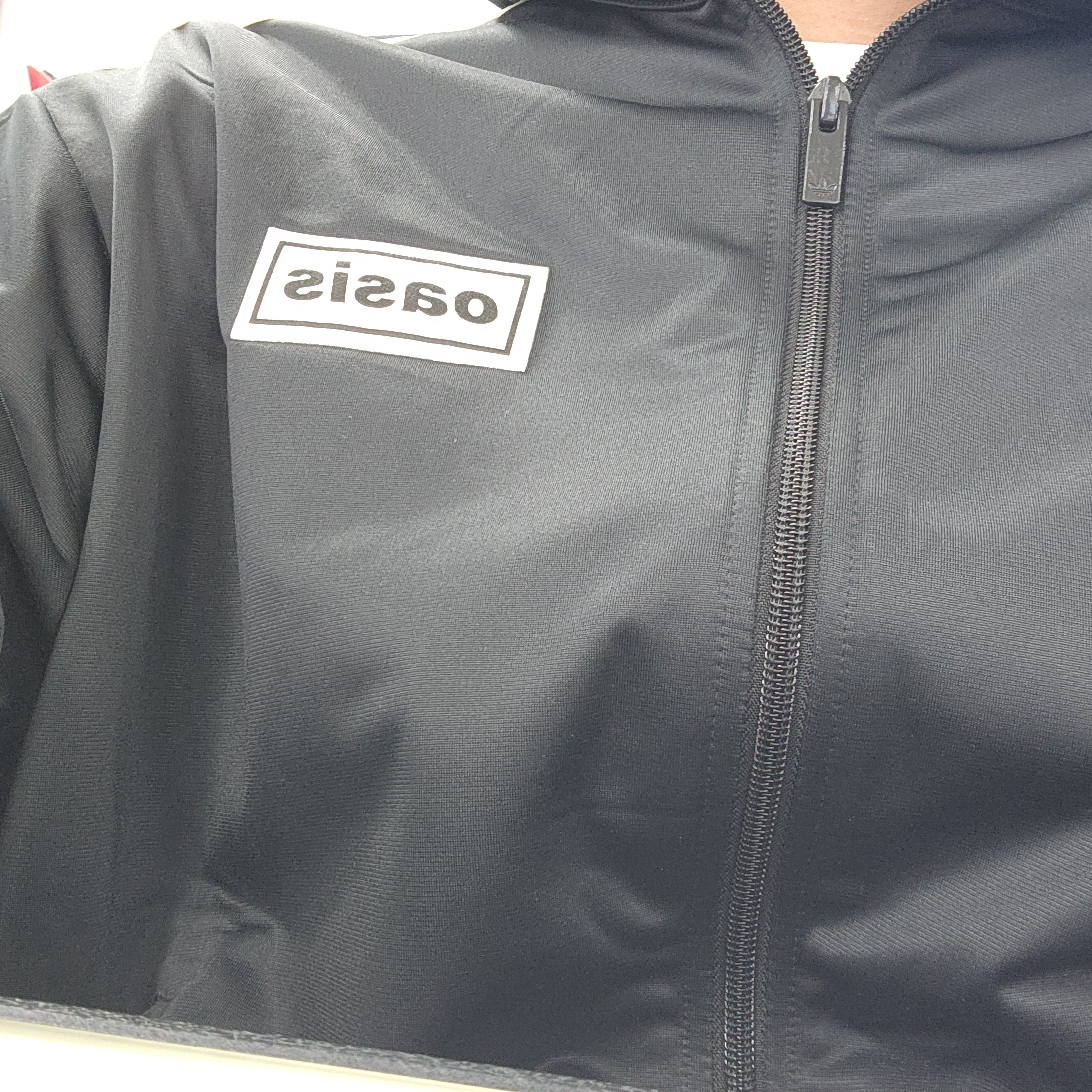 Adidas x Oasis Tour Firebird Track Top Black - KR Sizing 착용 스타일