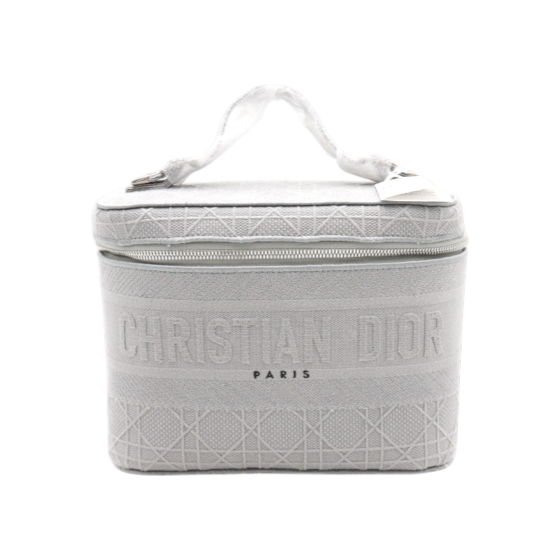 ITLD5HOLNP8N Dior S5480VREY Light Gray Cannage Travel Vanity Tote Bag AA39682