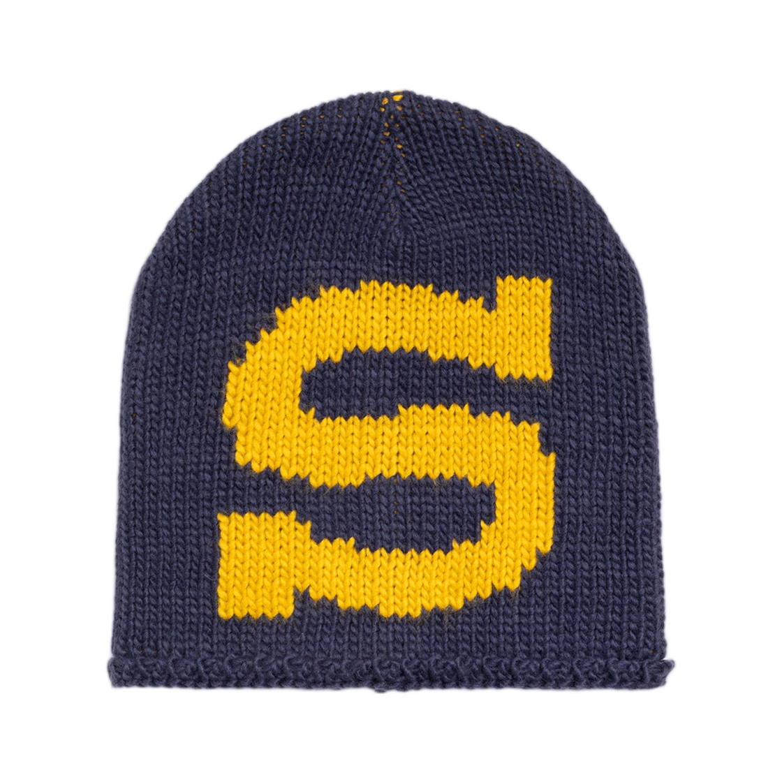 스투시 니트 스컬캡 벌리 S 네이비