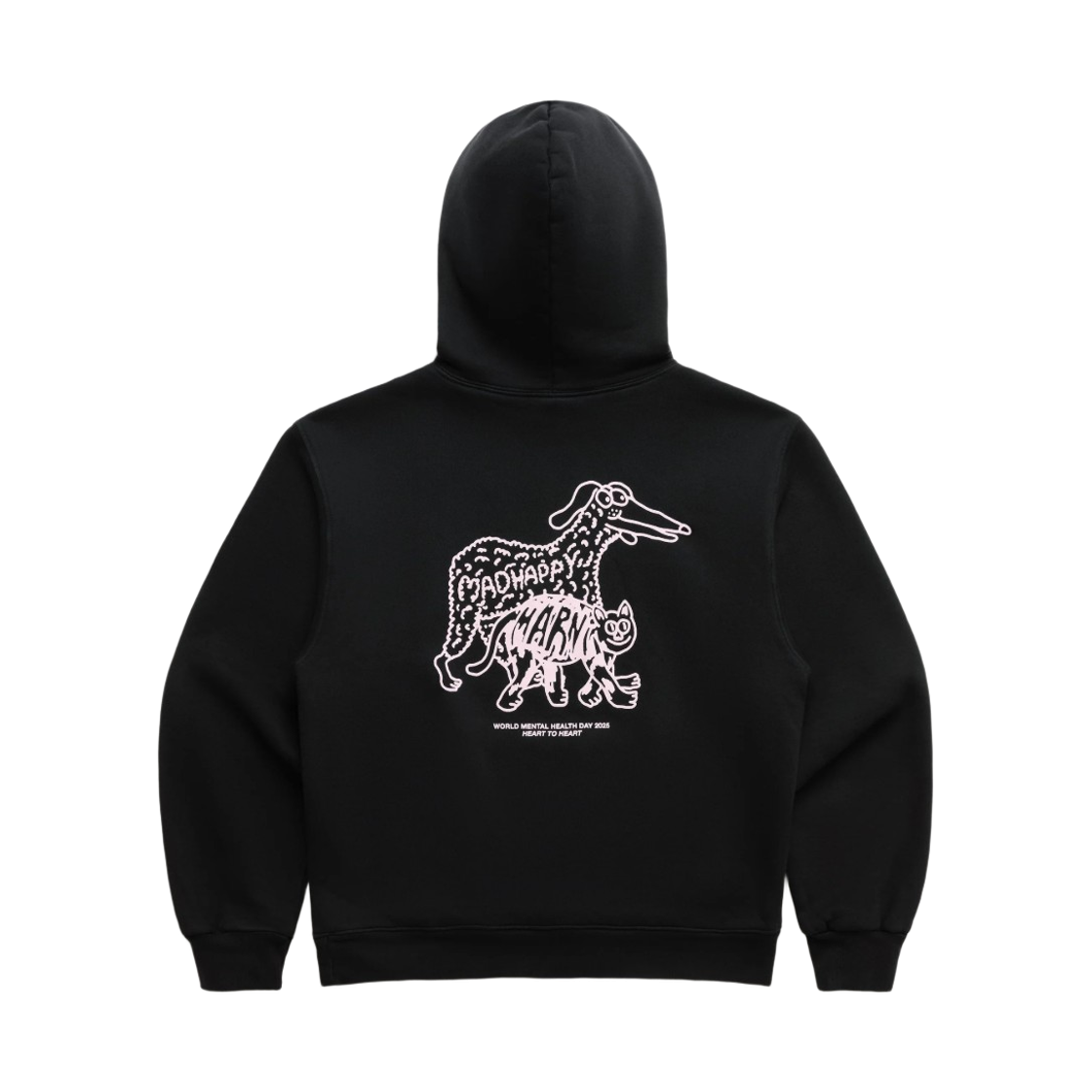 매드해피 x 마르니 애니멀 플리스 후드 블랙(Madhappy x Marni Animal Fleece Hoodie Black)