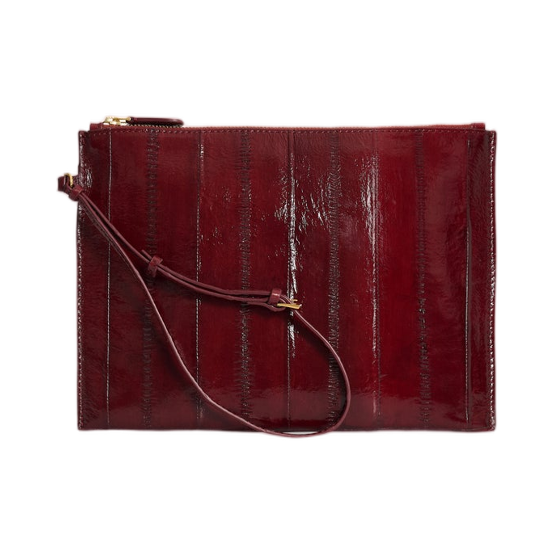 W1821E17RDG The Row Wristlet Elkskin Pouch Red